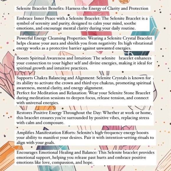 Pink Selenite Bracelet 10mm - Picture 3 of 4